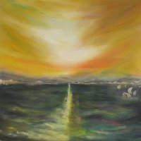 Bay of Biscay 2, Acrylic on canvas, 80cm x 80cm