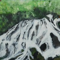 Fairy Falls, Wales. Acrylic