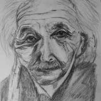 Einstein in pencil A3