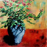 Flowers in Blue vase