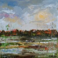Marshes. Acrylic on canvas 30cm x 30cm