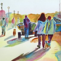 On the way. Watercolour A3 (Sold)