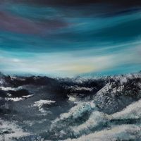 Bubbling Horizon - Acrylic on canvas 60cm x60cm