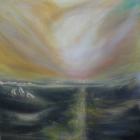 Bay of Biscay, Acrylic on canvas 60cm x 60cm (Sold)