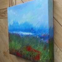 Impressionistic Camphill 4 side, Acrylic on canvas, 30cm x 30cm (Sold)