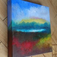 Impressionistic Camphill 2 side, Acrylic on canvas, 30cm x 30cm (Sold)