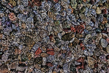 Coloured Pebbles Under Water.