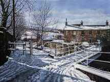 Snow in Delph Village (b)