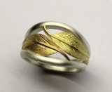 AgAu Feather ring, very fine craftsmanship. £285