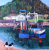Arriving at Mulll oil on board 14x14 ins exc frame £1900