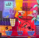 Autumn Interior 76x76cm inc. frame £2800