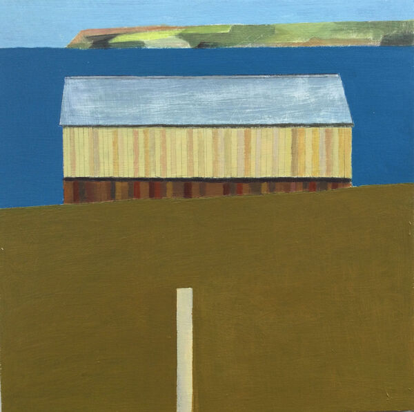 Barn, field, headland 49x49cm inc. frame £475