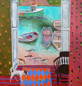Beetling Along 76x76cm inc frame £2600