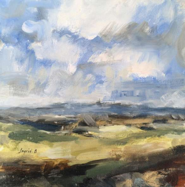 Blustery Skies Lelant 25x 25cm inc. frame £420