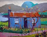Croft by the Loch 42x36cm inc frame £1200