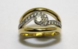Yellow and White Gold Diamond Wave Ring £2500