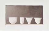 Evening four white bowls 52x33cm inc. frame £550