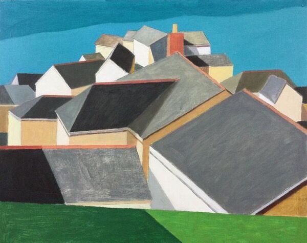 From the Top Looking Dowm 53x65cm. inc. frame £925