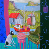 Island Inlet 56x56cm inc frame £1900