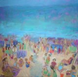 Lynn Golden Beach scene 102cmx102cm £1500