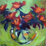 'Orange Roses' 45x45cm inc frame £470