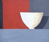 Red Grey White Bowl 35x 37cm inc frame £375