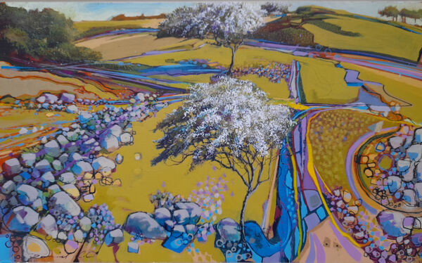 Rocks and Hawtorns, Bodmin moor  40x 58cm inc. frame Oil on board £995 -
