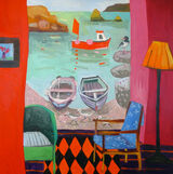 Rushing About 56x56cm inc frame £