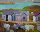 Sheep and Boulders on the Summer Isles 16x20ins exc frame £2400