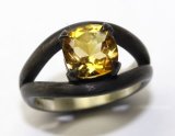 Silver Citrine Eye Ring £175