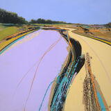 The Beach 77x77cm inc frame £1500