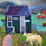 The Fishing Hut and the Mussel Beds 48x48cm inc frame £1800