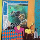 The Treasure Chest 76x76cm inc frame £2600