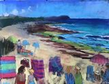 'Towan beachgoers' 86x70cm inc frame £950