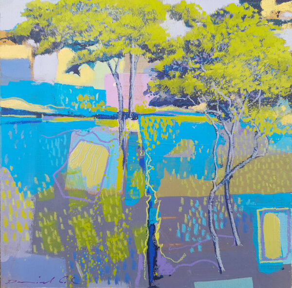 Trees and Bluebells 1 30x30cm inc.frame £450
