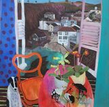 Village Gathering 78x78cm inc frame £2600