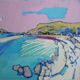 White sand , Pink sky - Oil on board - 19 x 19 cm £400