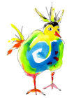 'Green Bird', Barbara Karn 44x44cm print inc. mount £55