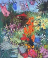 summer garden105cmx87cm.pastel £1200