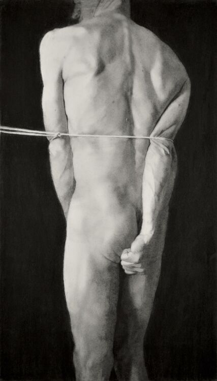 body 2 charcoal on paper 86x150cm