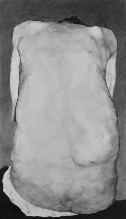 Back 1 charcoal on paper 88x152cm