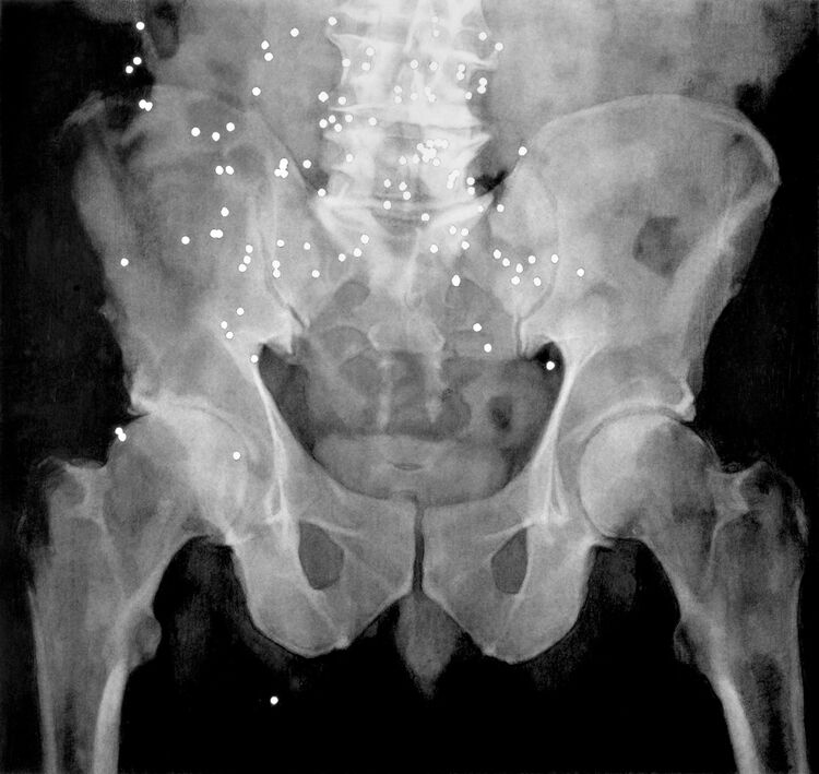 Gunshot 2 Charcoal on Paper 115x122cm