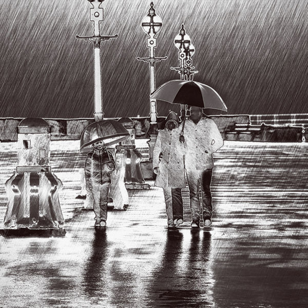 Whitby in the Rain