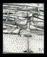 Gig boats - Drypoint