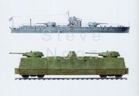 Armoured River Gunboat & Rail Gun Platform