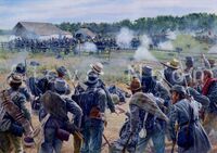 The Edward McPherson Farm. Gettysburg, 3.30pm 1st July, 1863