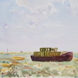 Old Fishing Boat off Blakeney Quay