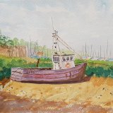 Wrecked Fishing Boat at Brancaster Staithe