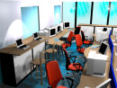 3D view of typical office layout