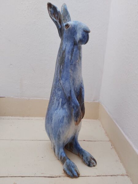 11. Blue standing hare.